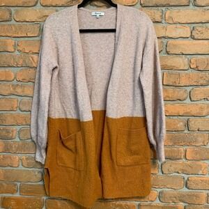 Madewell Edgewater Colorblock Cardigan Womens Size Small Open Front Knit Sweater